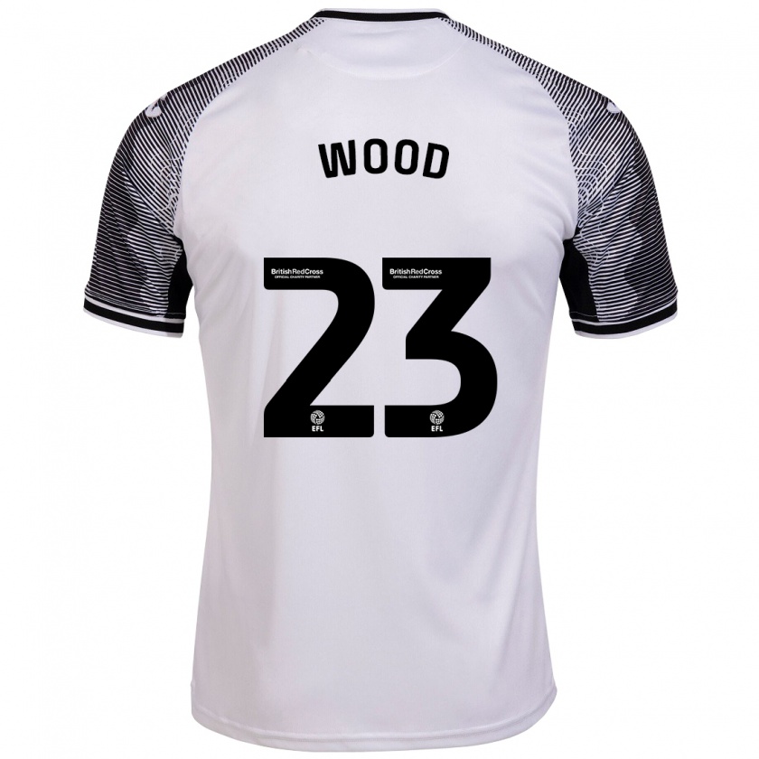 Kandiny Bambino Maglia Nathan Wood #23 Bianco Kit Gara Home 2023/24 Maglietta