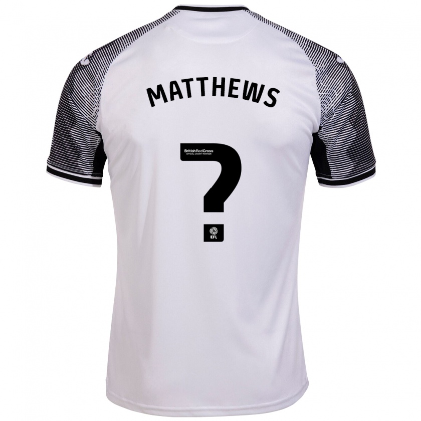 Kandiny Bambino Maglia Archie Matthews #0 Bianco Kit Gara Home 2023/24 Maglietta