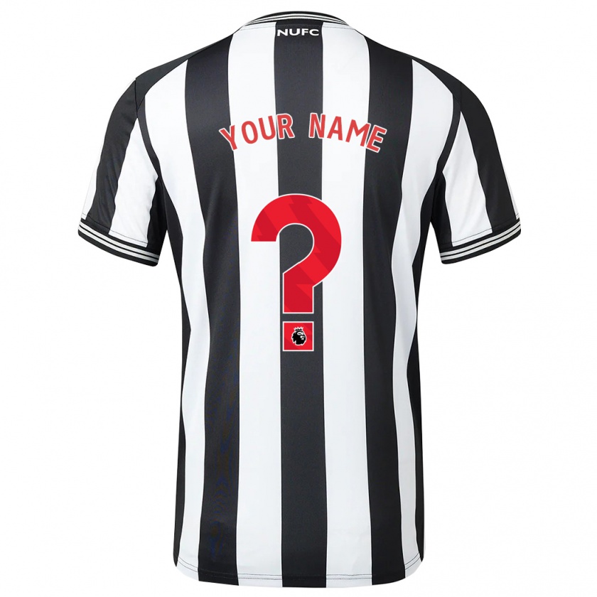 Kandiny Bambino Maglia Il Tuo Nome #0 Nero Bianco Kit Gara Home 2023/24 Maglietta