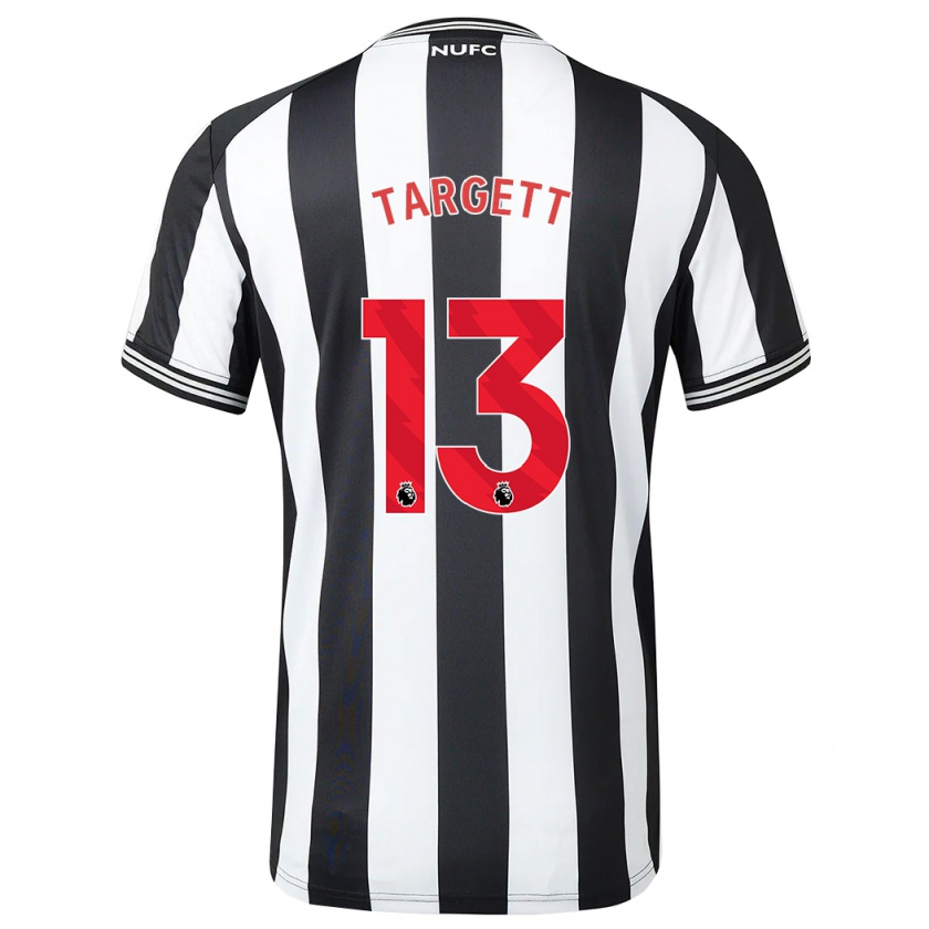 Kandiny Kinderen Matt Targett #13 Zwart Wit Thuisshirt Thuistenue 2023/24 T-Shirt België