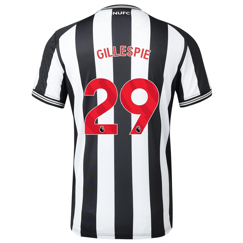 Kandiny Kinderen Mark Gillespie #29 Zwart Wit Thuisshirt Thuistenue 2023/24 T-Shirt België