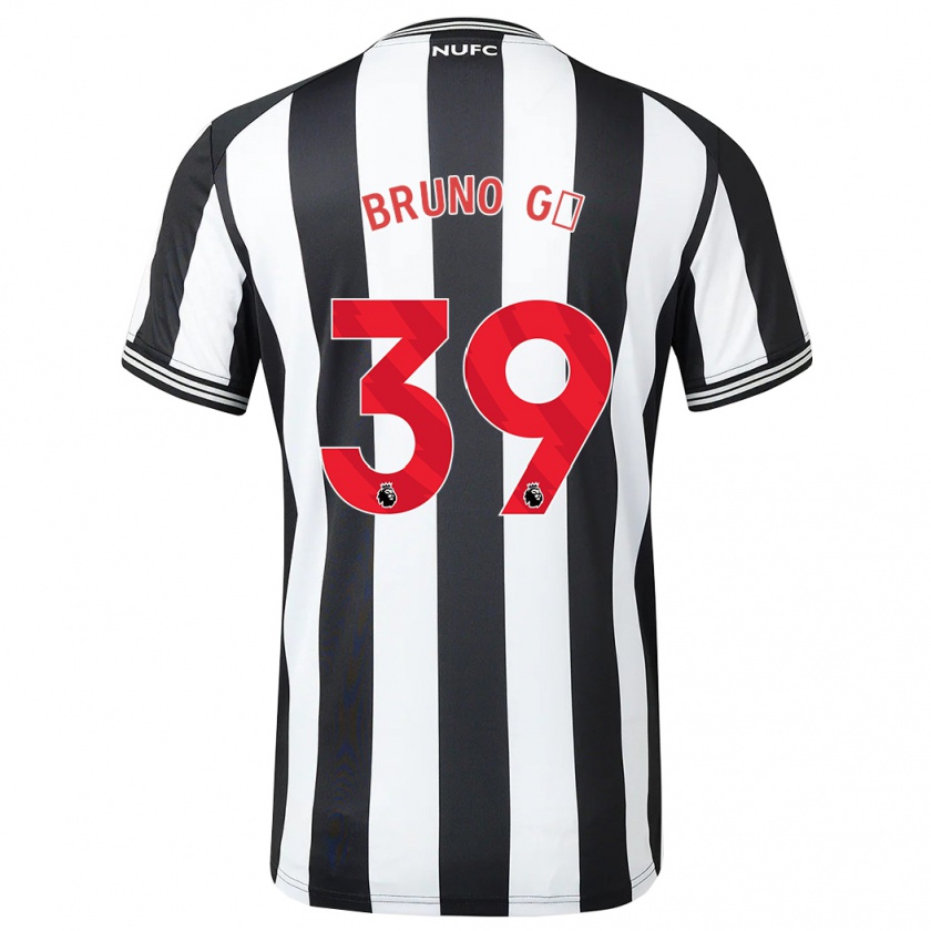 Kandiny Bambino Maglia Bruno Guimarães #39 Nero Bianco Kit Gara Home 2023/24 Maglietta