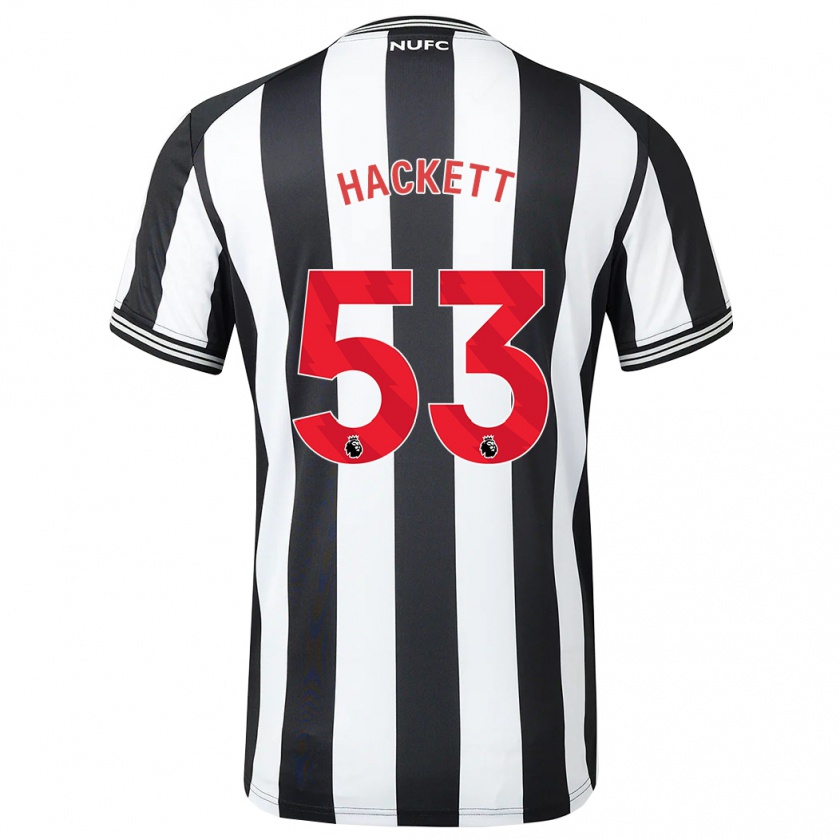 Kandiny Kinder Jordan Hackett #53 Schwarz-Weiss Heimtrikot Trikot 2023/24 T-Shirt Österreich