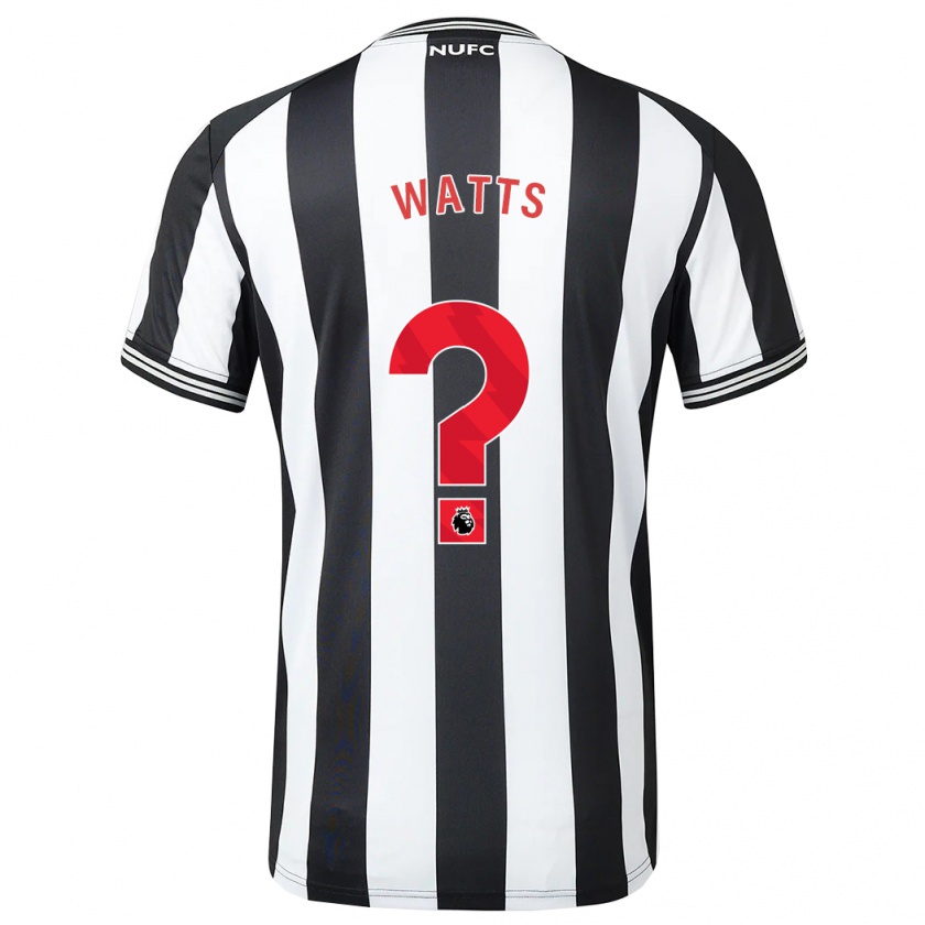 Kandiny Bambino Maglia Logan Watts #0 Nero Bianco Kit Gara Home 2023/24 Maglietta