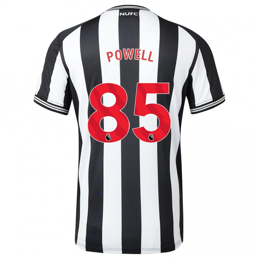 Kandiny Kinderen Rory Powell #85 Zwart Wit Thuisshirt Thuistenue 2023/24 T-Shirt België