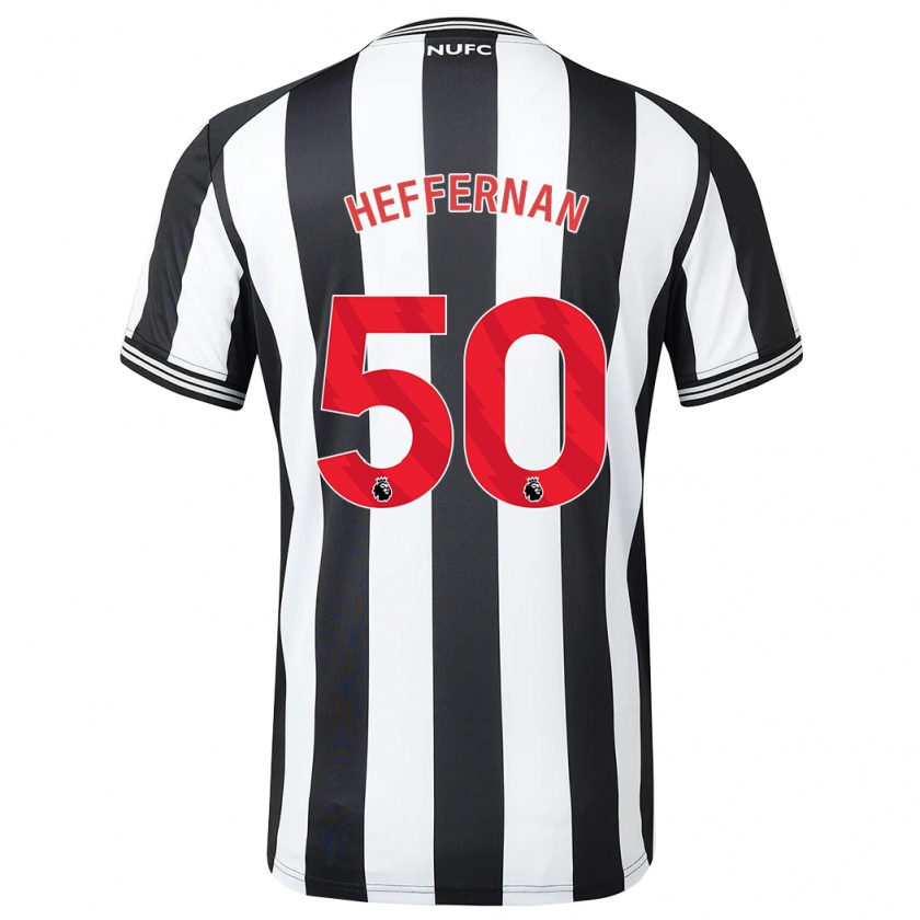 Kandiny Bambino Maglia Cathal Heffernan #50 Nero Bianco Kit Gara Home 2023/24 Maglietta