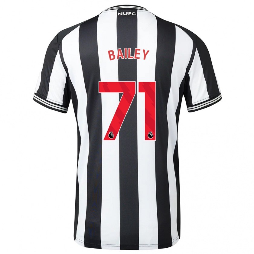 Kandiny Kinderen Scott Bailey #71 Zwart Wit Thuisshirt Thuistenue 2023/24 T-Shirt België