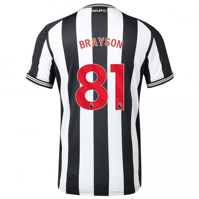 Kandiny Bambino Maglia Joe Brayson #81 Nero Bianco Kit Gara Home 2023/24 Maglietta