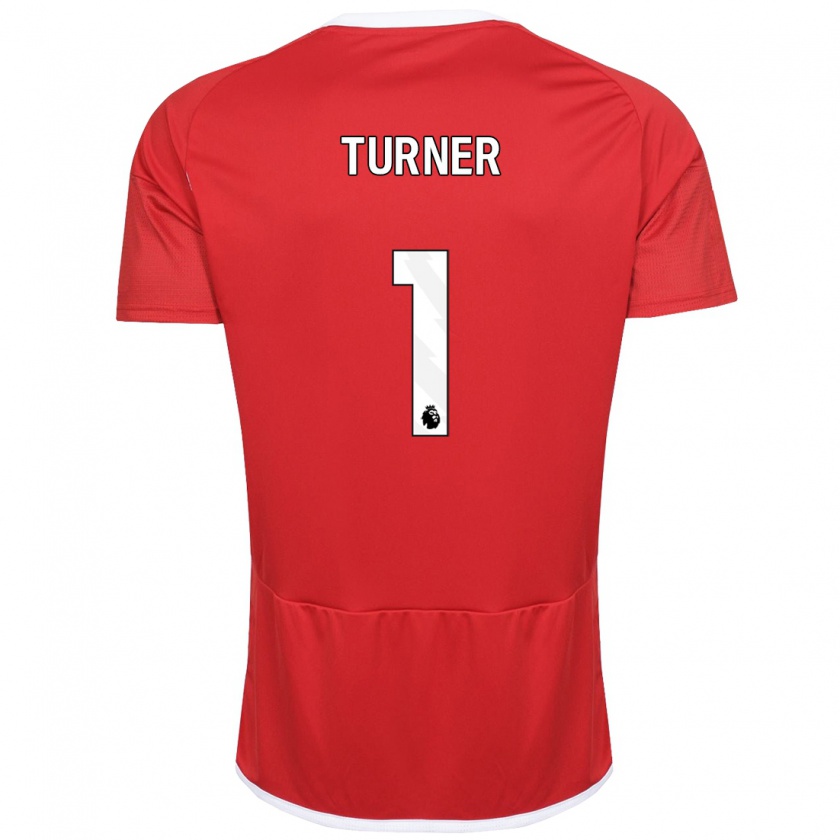 Kandiny Bambino Maglia Matt Turner #1 Rosso Kit Gara Home 2023/24 Maglietta