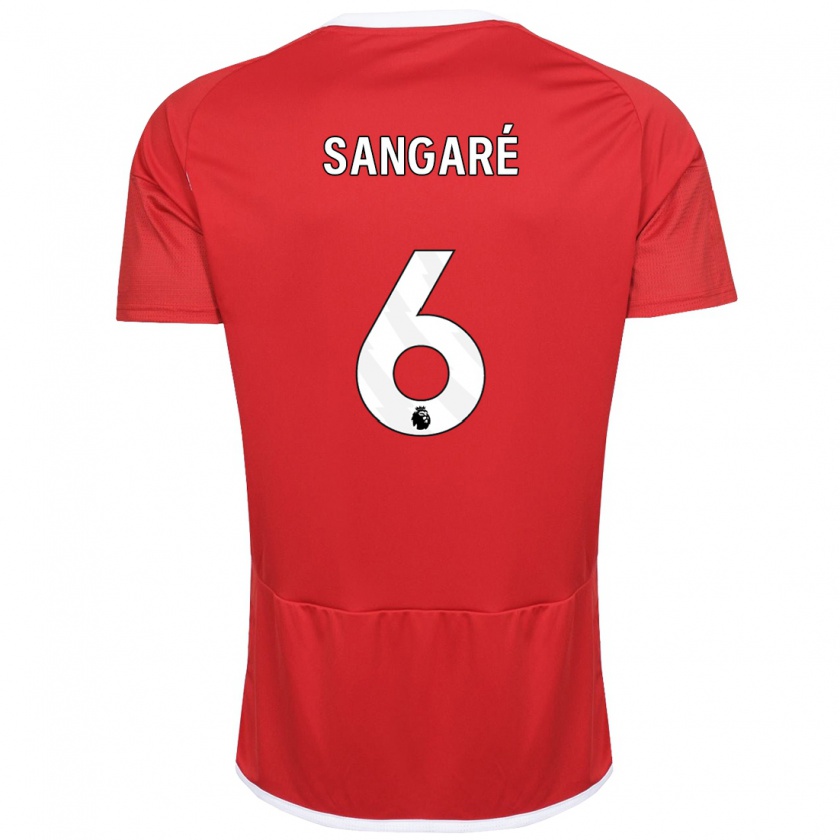 Kandiny Niño Camiseta Ibrahim Sangaré #6 Rojo 1ª Equipación 2023/24 La Camisa