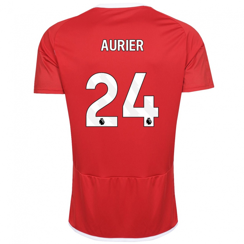 Kandiny Bambino Maglia Serge Aurier #24 Rosso Kit Gara Home 2023/24 Maglietta