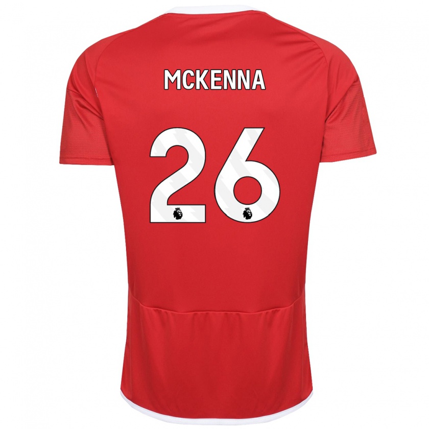 Kandiny Kinderen Scott Mckenna #26 Rood Thuisshirt Thuistenue 2023/24 T-Shirt België