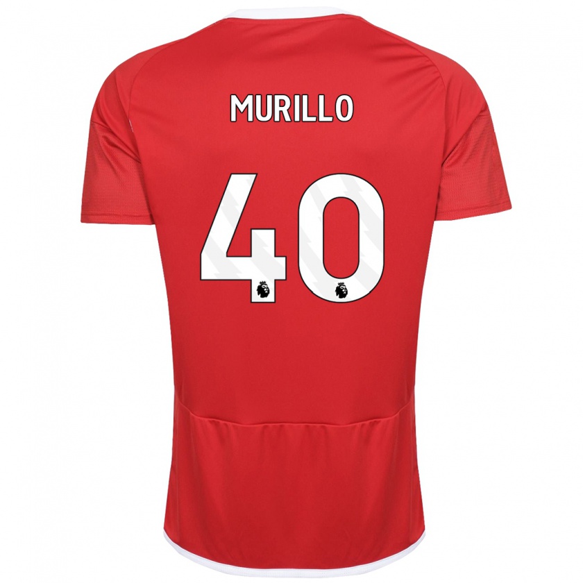 Kandiny Niño Camiseta Murillo #40 Rojo 1ª Equipación 2023/24 La Camisa