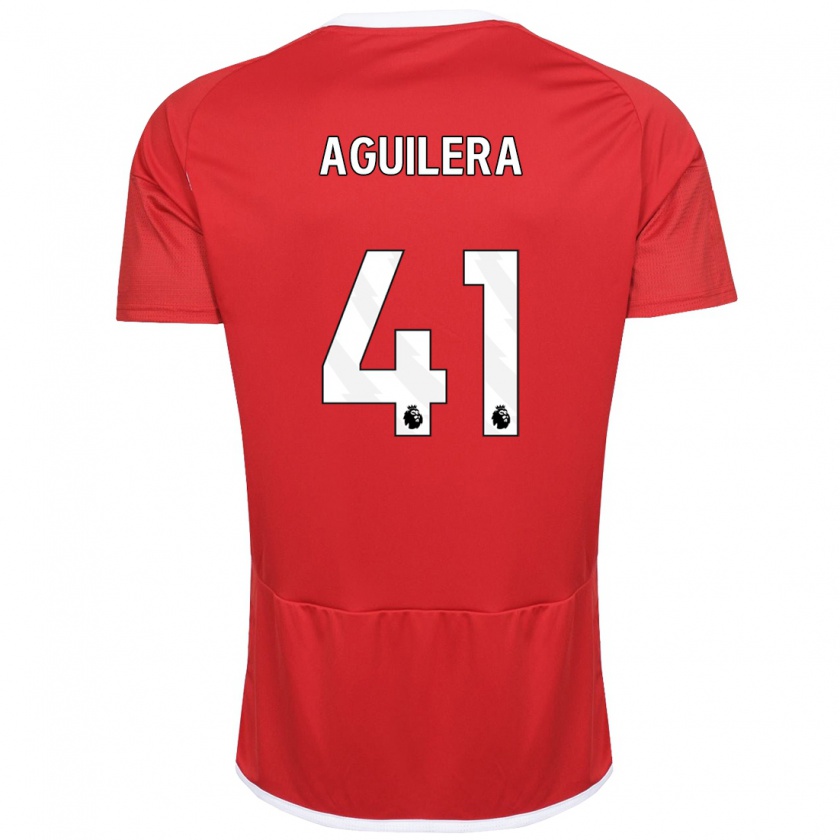 Kandiny Kinder Brandon Aguilera #41 Rot Heimtrikot Trikot 2023/24 T-Shirt Österreich