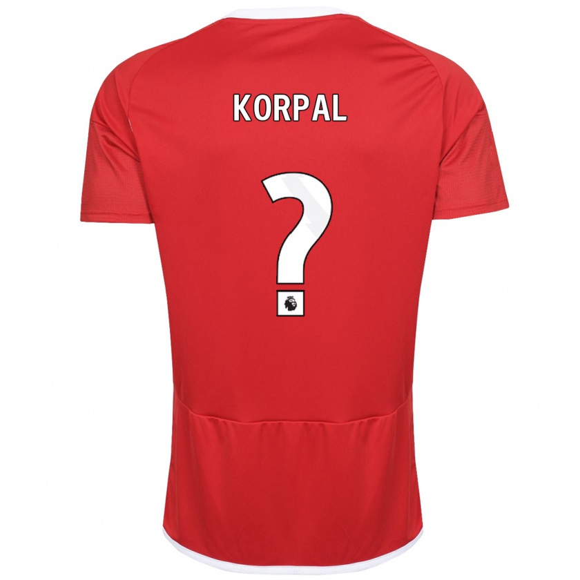 Kandiny Kinder Aaron Korpal #0 Rot Heimtrikot Trikot 2023/24 T-Shirt Österreich