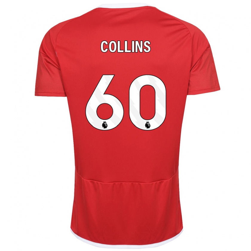 Kandiny Kinder Sam Collins #60 Rot Heimtrikot Trikot 2023/24 T-Shirt Österreich