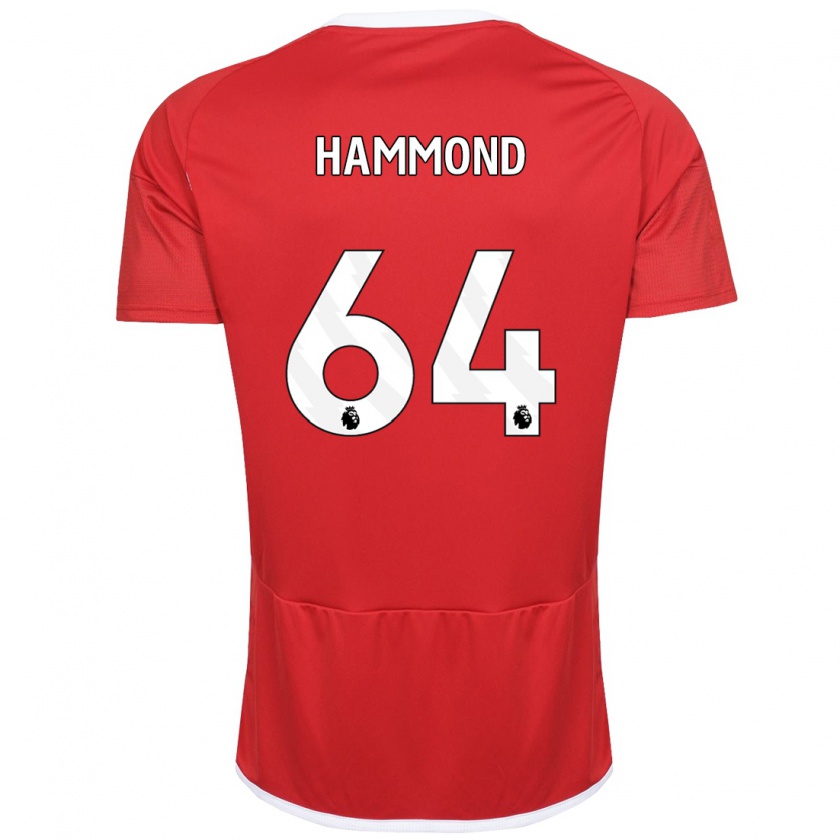 Kandiny Niño Camiseta Ben Hammond #64 Rojo 1ª Equipación 2023/24 La Camisa México