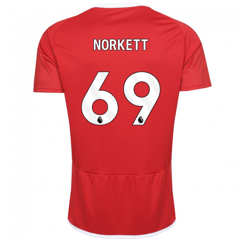 Kandiny Niño Camiseta Manni Norkett #69 Rojo 1ª Equipación 2023/24 La Camisa