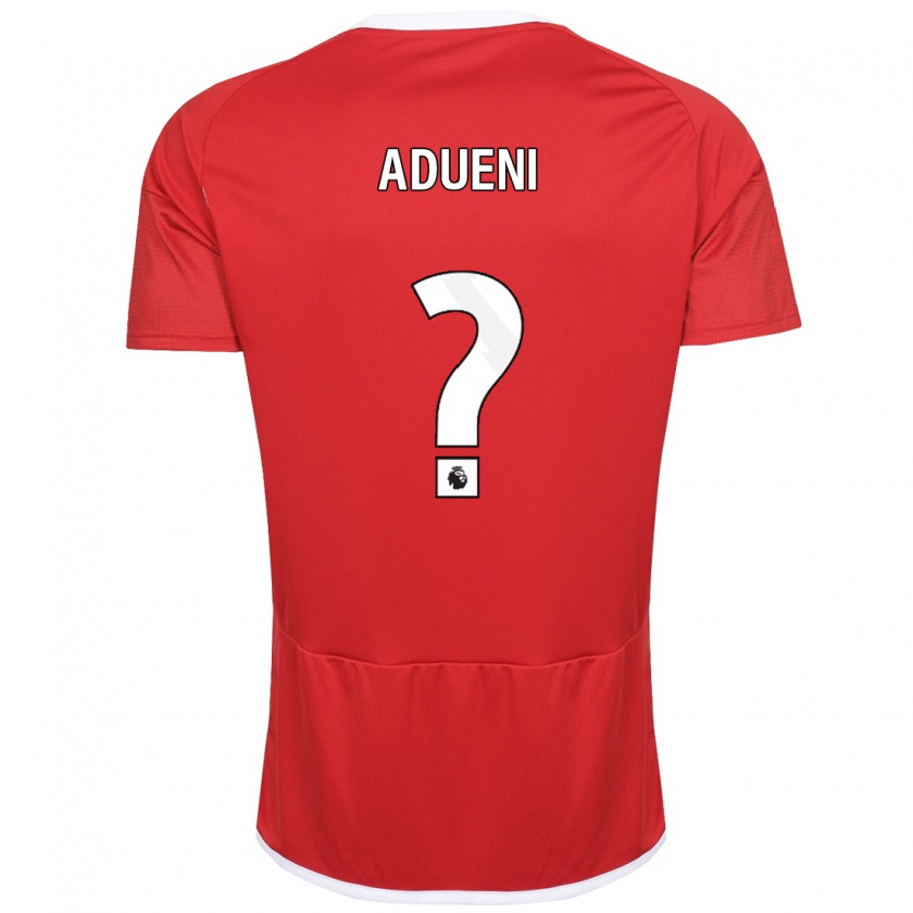 Kandiny Bambino Maglia Kevin Adueni #0 Rosso Kit Gara Home 2023/24 Maglietta