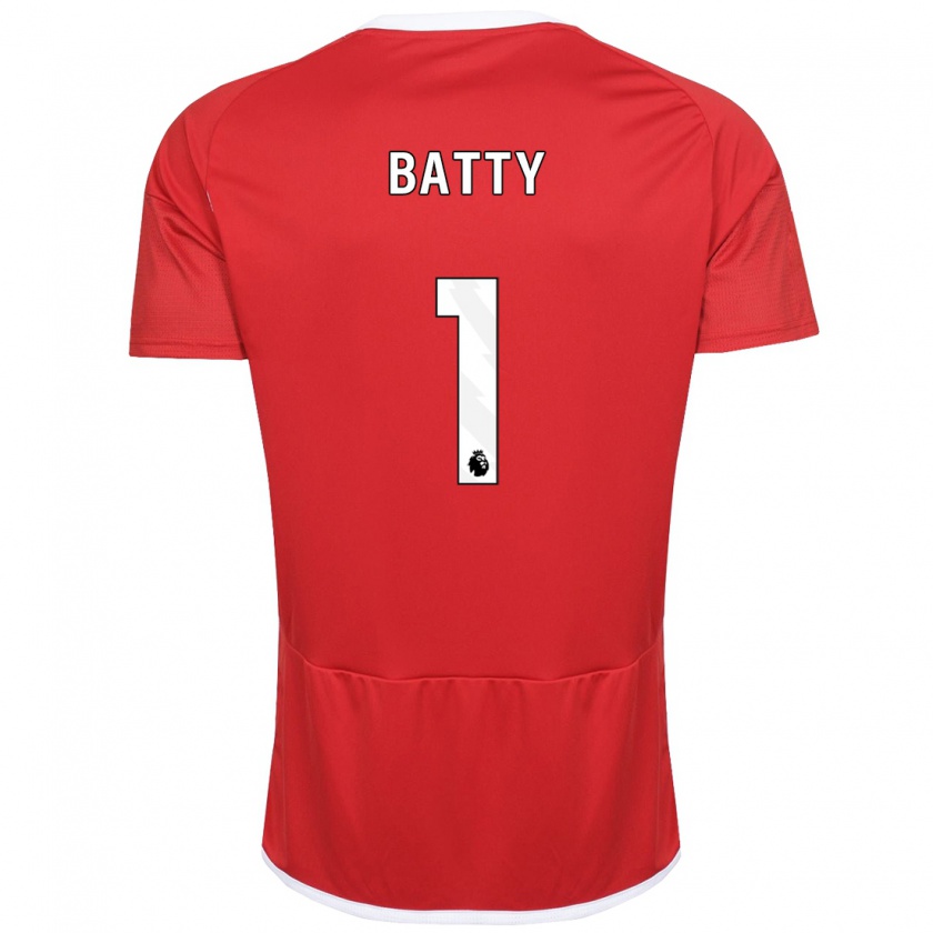 Kandiny Niño Camiseta Emily Batty #1 Rojo 1ª Equipación 2023/24 La Camisa México