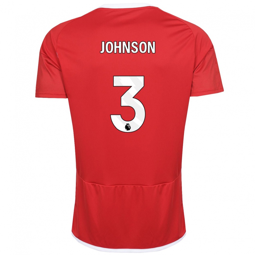 Kandiny Niño Camiseta Nat Johnson #3 Rojo 1ª Equipación 2023/24 La Camisa México