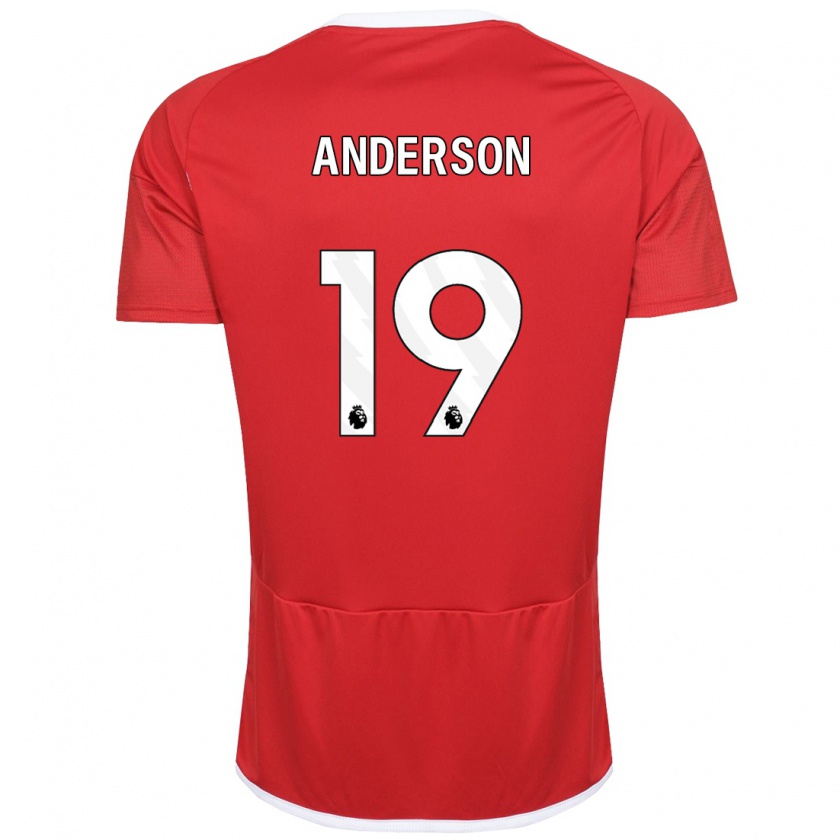 Kandiny Niño Camiseta Becky Anderson #19 Rojo 1ª Equipación 2023/24 La Camisa