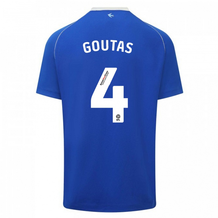 Kandiny Kinderen Dimitrios Goutas #4 Blauw Thuisshirt Thuistenue 2023/24 T-Shirt België