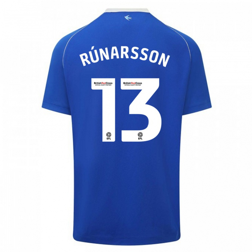 Kandiny Dzieci Rúnar Alex Rúnarsson #13 Niebieski Domowa Koszulka 2023/24 Koszulki Klubowe