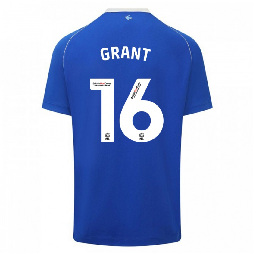 Kandiny Kinder Karlan Grant #16 Blau Heimtrikot Trikot 2023/24 T-Shirt Österreich