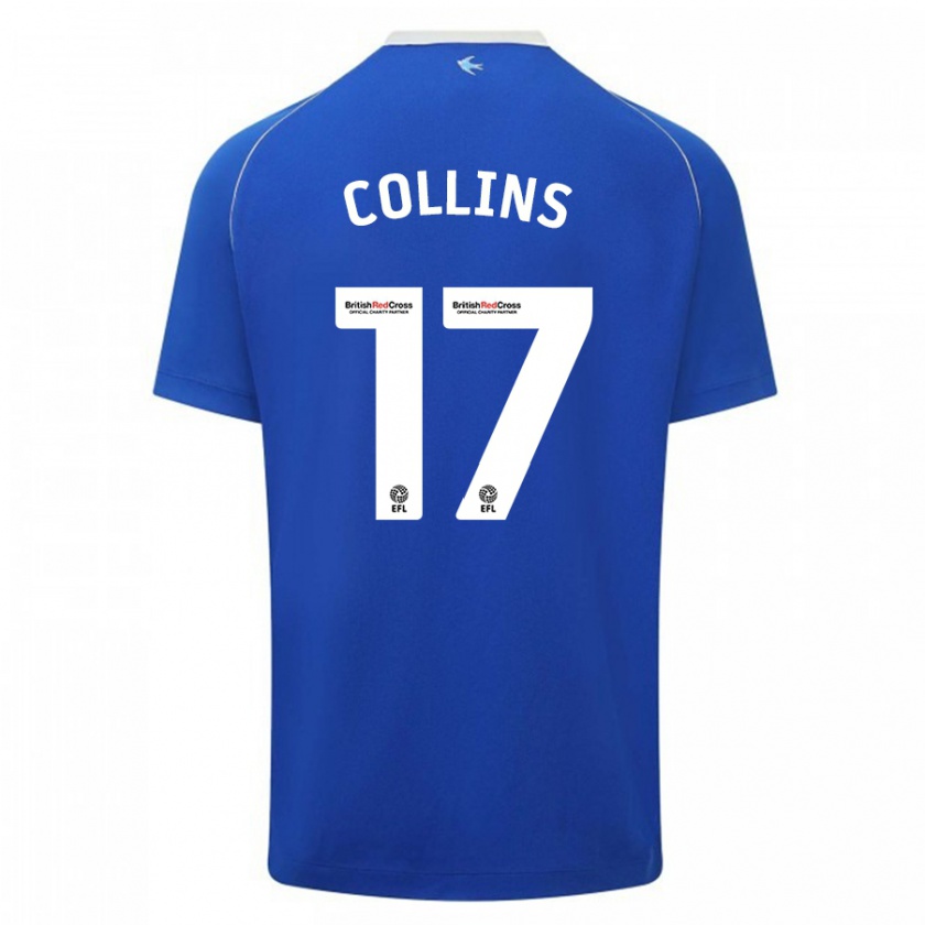 Kandiny Kinderen Jamilu Collins #17 Blauw Thuisshirt Thuistenue 2023/24 T-Shirt België