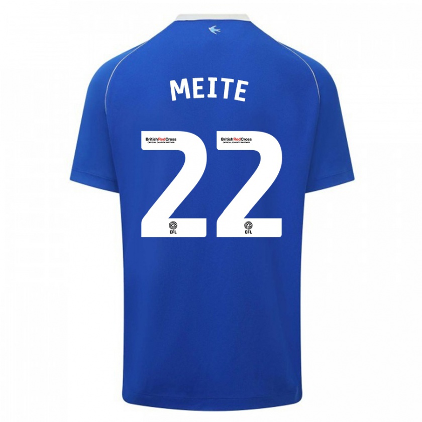 Kandiny Bambino Maglia Yakou Méïté #22 Blu Kit Gara Home 2023/24 Maglietta