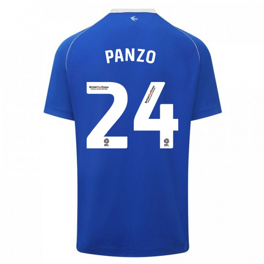 Kandiny Bambino Maglia Jonathan Panzo #24 Blu Kit Gara Home 2023/24 Maglietta