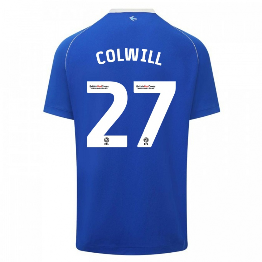 Kandiny Kinderen Rubin Colwill #27 Blauw Thuisshirt Thuistenue 2023/24 T-Shirt België