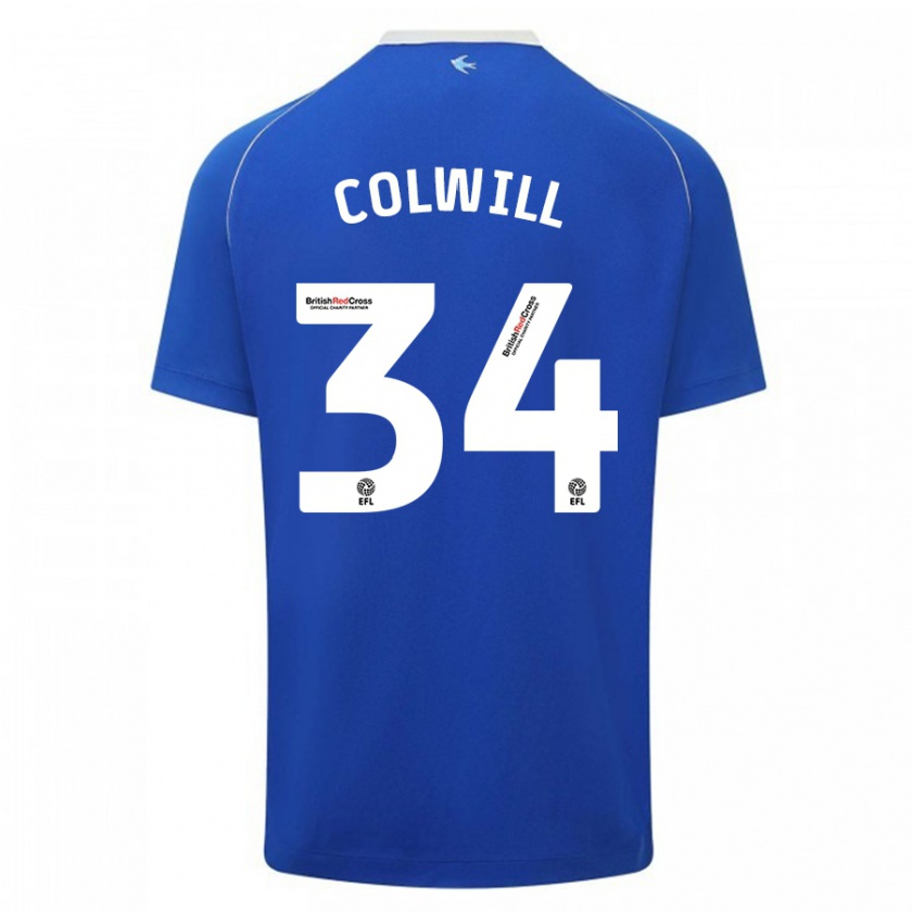 Kandiny Bambino Maglia Joel Colwill #34 Blu Kit Gara Home 2023/24 Maglietta