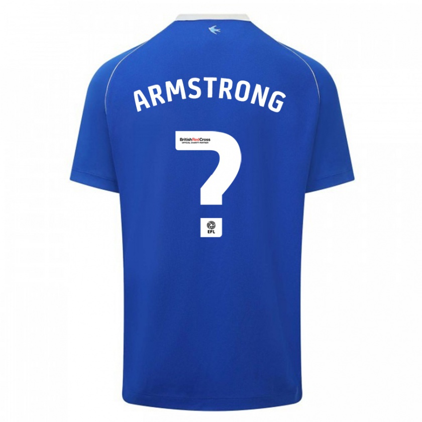 Kandiny Niño Camiseta Luke Armstrong #0 Azul 1ª Equipación 2023/24 La Camisa