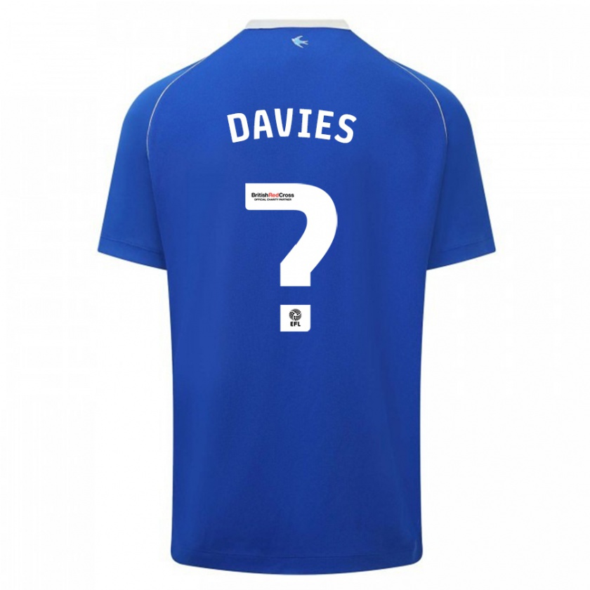 Kandiny Niño Camiseta Jake Davies #0 Azul 1ª Equipación 2023/24 La Camisa