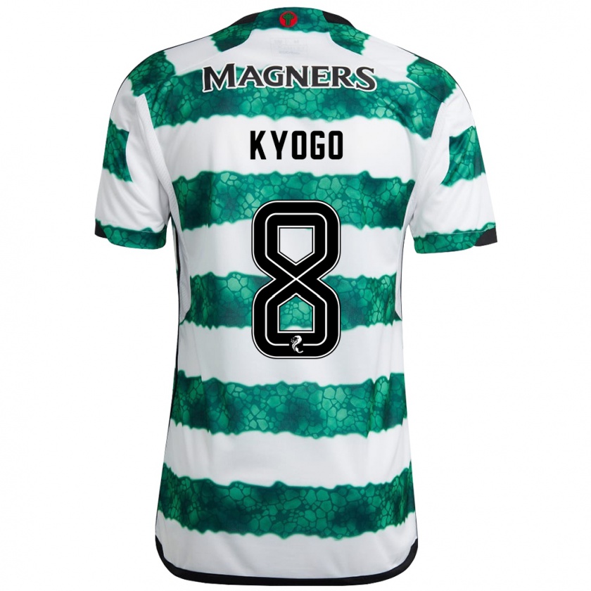 Kandiny Niño Camiseta Kyogo Furuhashi #8 Verde 1ª Equipación 2023/24 La Camisa México