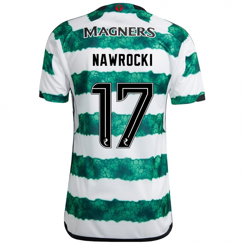 Kandiny Niño Camiseta Maik Nawrocki #17 Verde 1ª Equipación 2023/24 La Camisa México