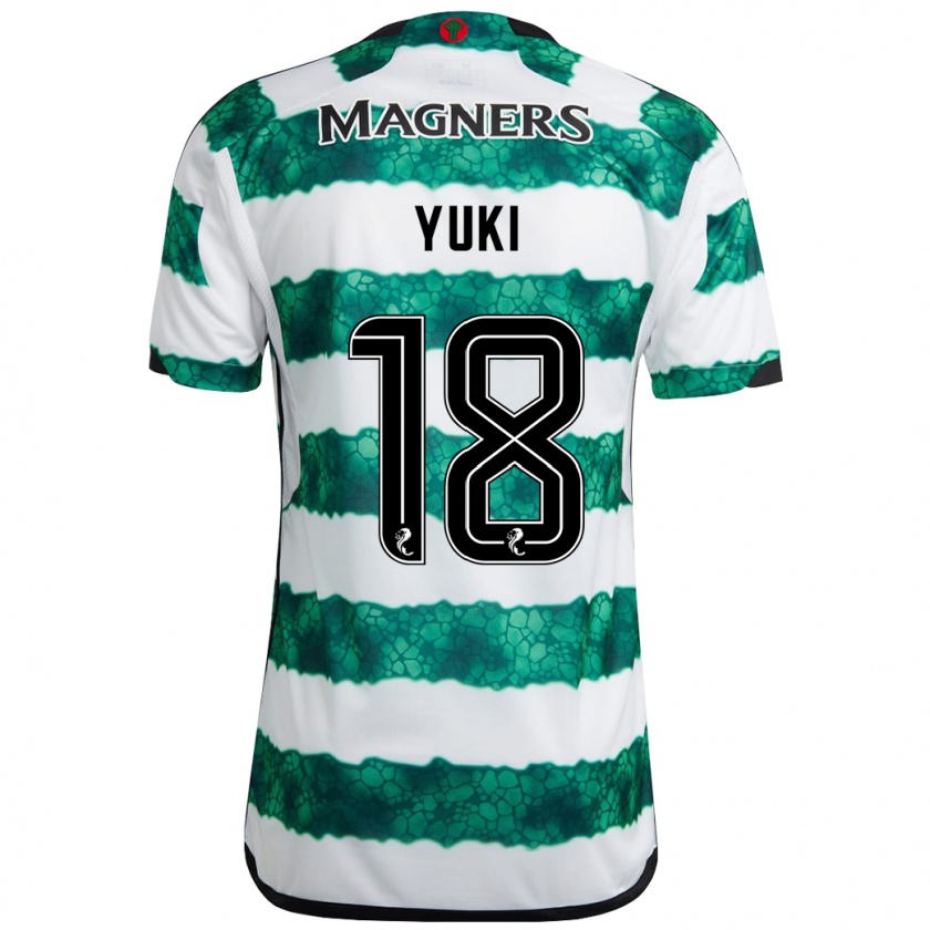 Kandiny Niño Camiseta Yuki Kobayashi #18 Verde 1ª Equipación 2023/24 La Camisa México