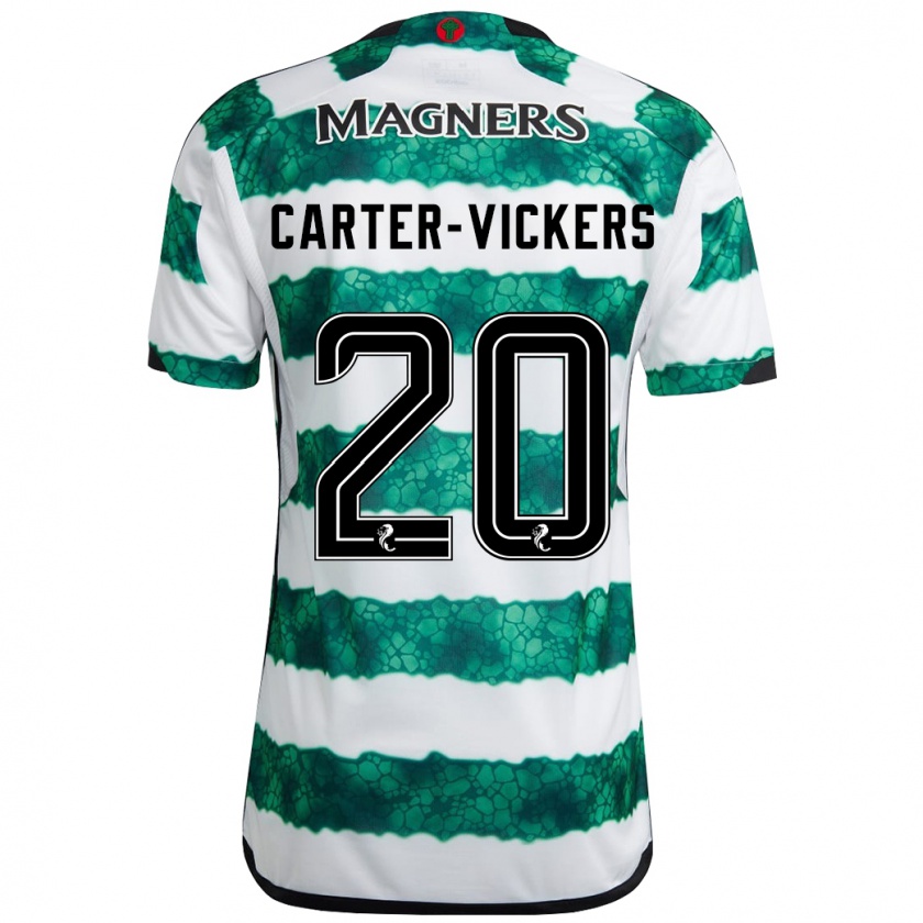 Kandiny Dzieci Cameron Carter-Vickers #20 Zielony Domowa Koszulka 2023/24 Koszulki Klubowe