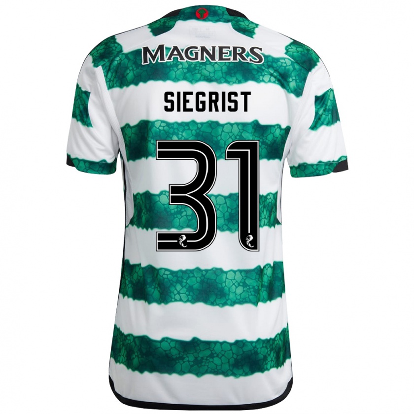 Kandiny Bambino Maglia Benjamin Siegrist #31 Verde Kit Gara Home 2023/24 Maglietta