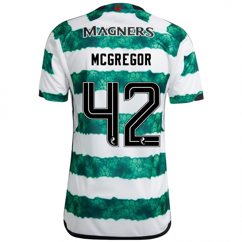 Kandiny Niño Camiseta Callum Mcgregor #42 Verde 1ª Equipación 2023/24 La Camisa México