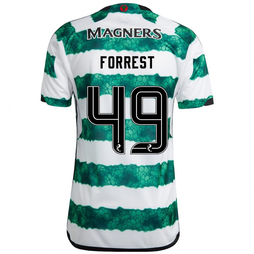 Kandiny Dzieci James Forrest #49 Zielony Domowa Koszulka 2023/24 Koszulki Klubowe