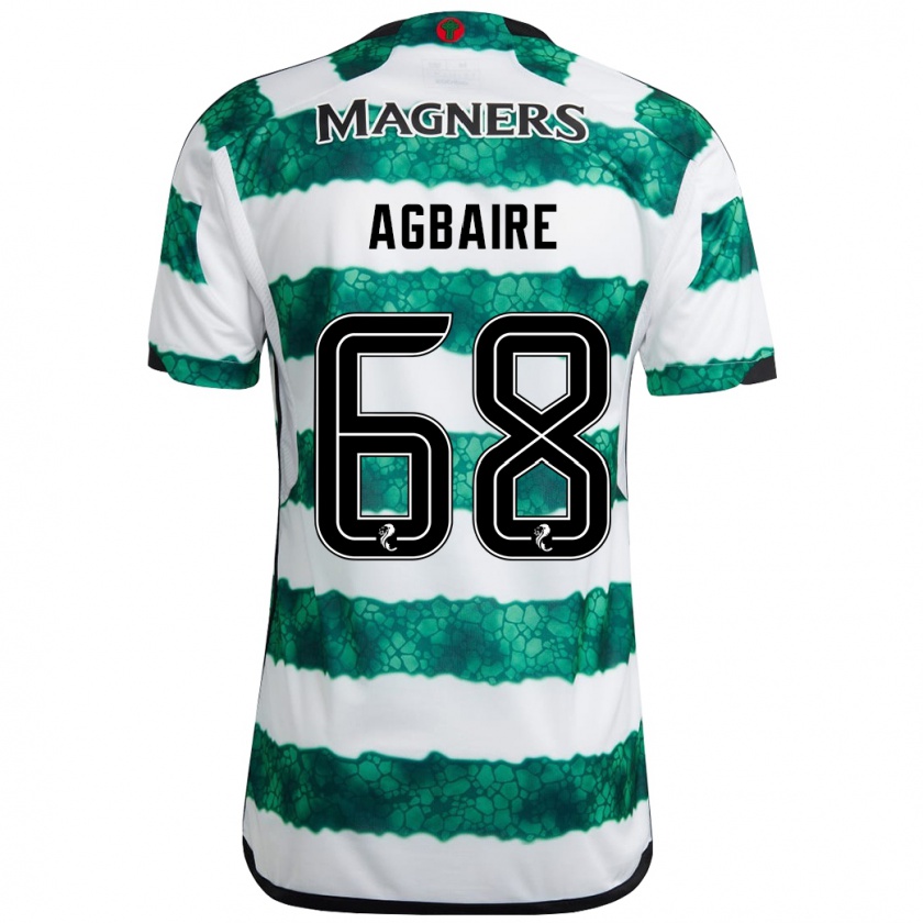 Kandiny Niño Camiseta Lenny Agbaire #68 Verde 1ª Equipación 2023/24 La Camisa