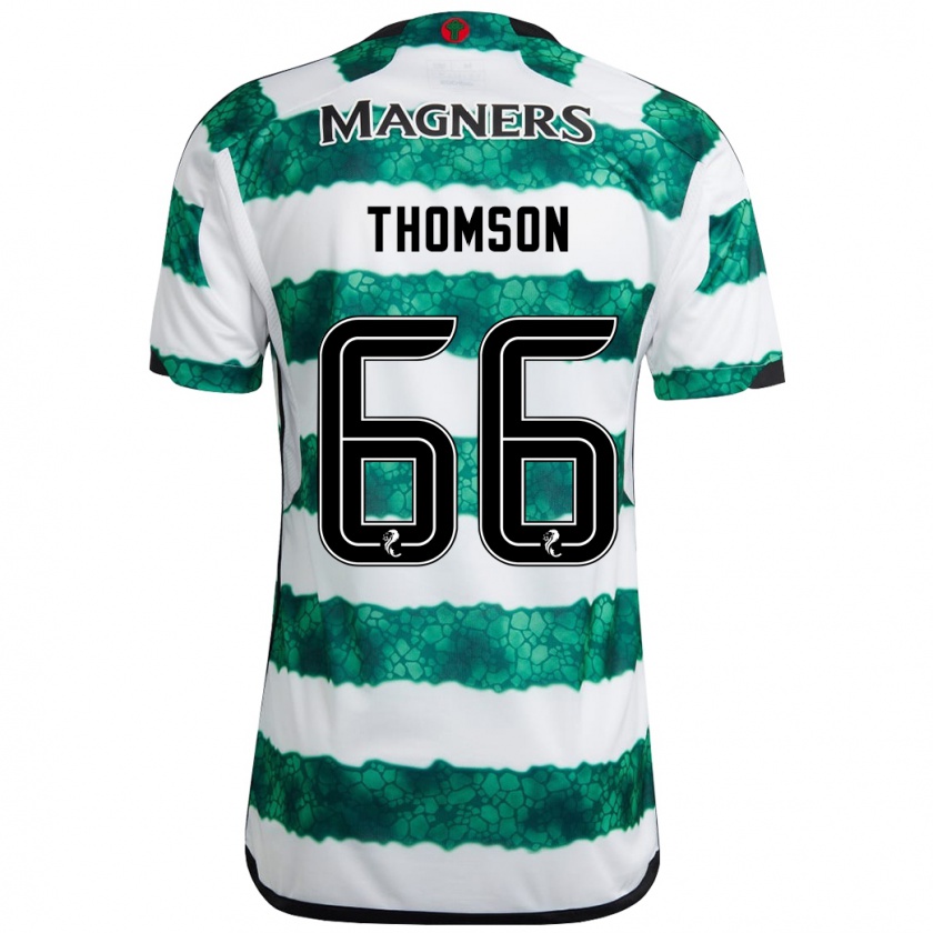 Kandiny Niño Camiseta Corey Thomson #66 Verde 1ª Equipación 2023/24 La Camisa