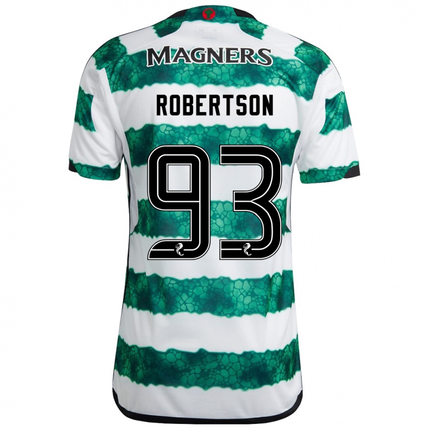 Kandiny Niño Camiseta Mitchell Robertson #93 Verde 1ª Equipación 2023/24 La Camisa