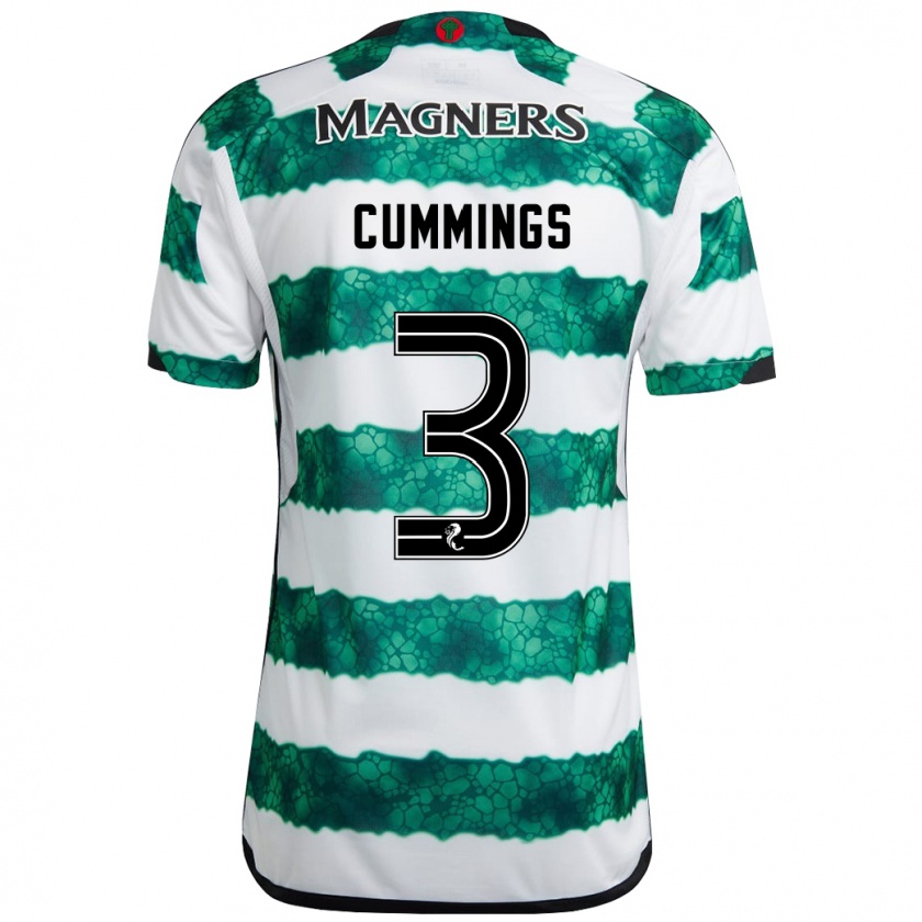 Kandiny Niño Camiseta Sydney Cummings #3 Verde 1ª Equipación 2023/24 La Camisa México