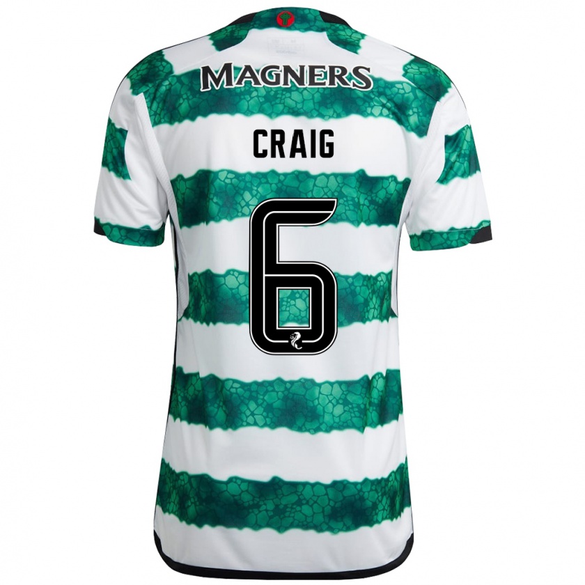 Kandiny Niño Camiseta Chloe Craig #6 Verde 1ª Equipación 2023/24 La Camisa