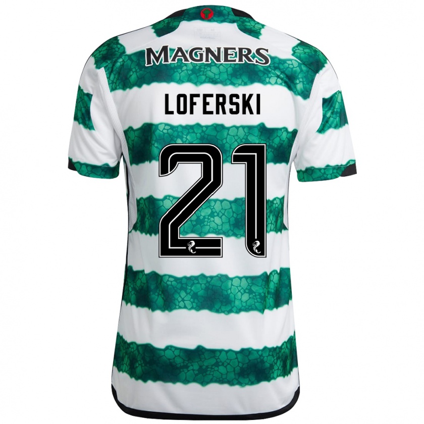 Kandiny Bambino Maglia Kit Loferski #21 Verde Kit Gara Home 2023/24 Maglietta