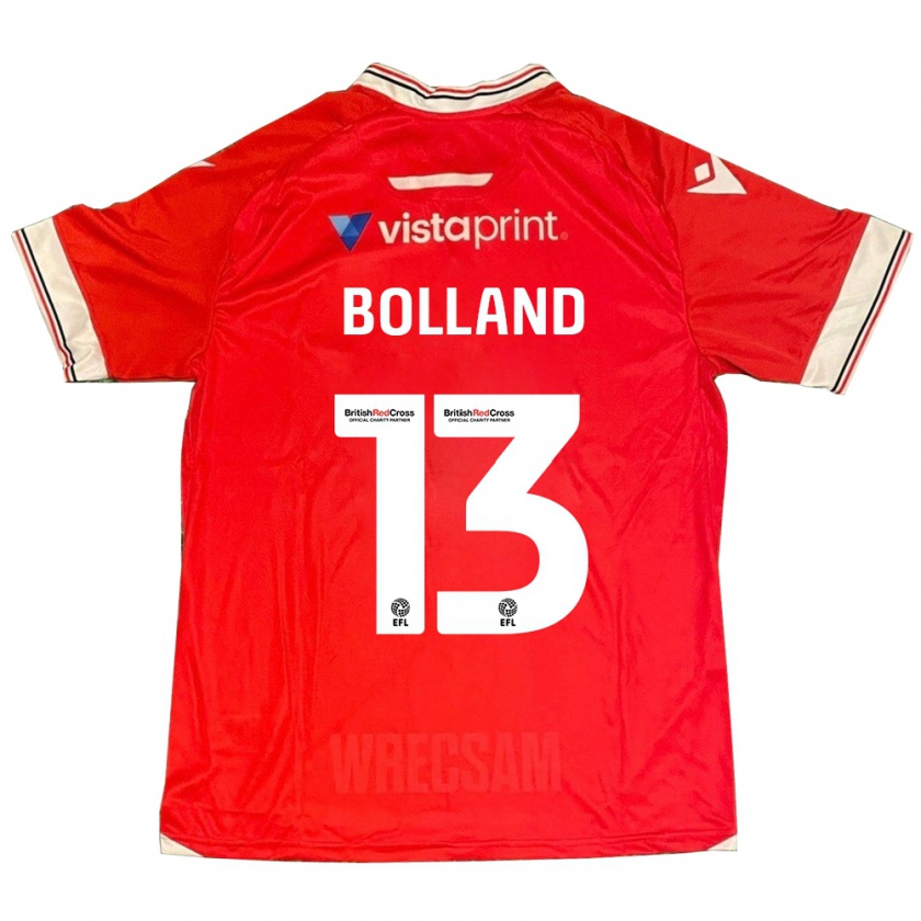 Kandiny Kinderen Charlotte Bolland #13 Rood Thuisshirt Thuistenue 2023/24 T-Shirt België